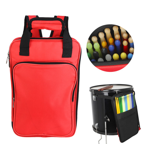 Drum Stick Laukku Paksutettu puuvillainen Multi Punainen Double Strap Bag