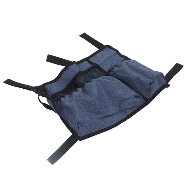Multificka Oxford Cloth Walker Förvaringsväska Rullstol Sida Hängande Förvaringsväska Walker Korgväska Blå