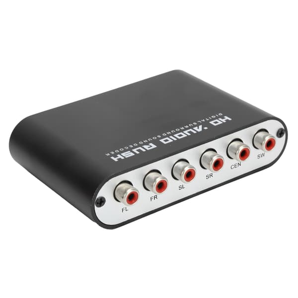 5.1CH DTS Dolby-omformer AC3 Audio Decoder Digital optisk koaksial til analog lyd for hjemmekonsertsal kino (HostUSB+optisk fiber)