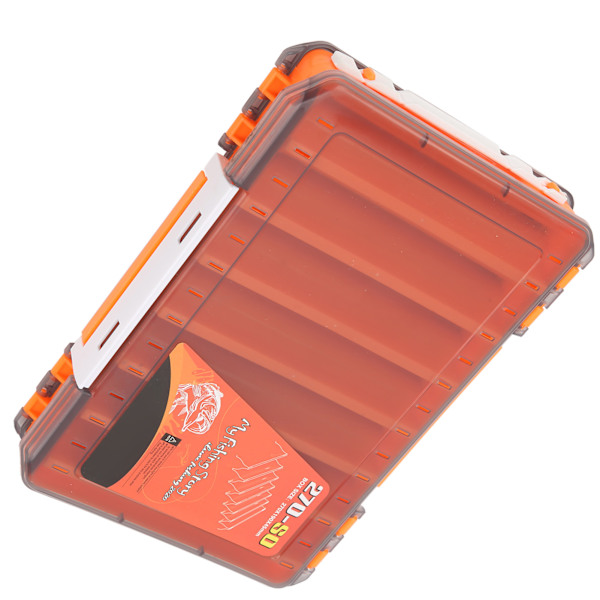Lokke jernplade opbevaring tilbehørsboks Simulere rejer Dobbeltsidet kunstig agn boks (orange)