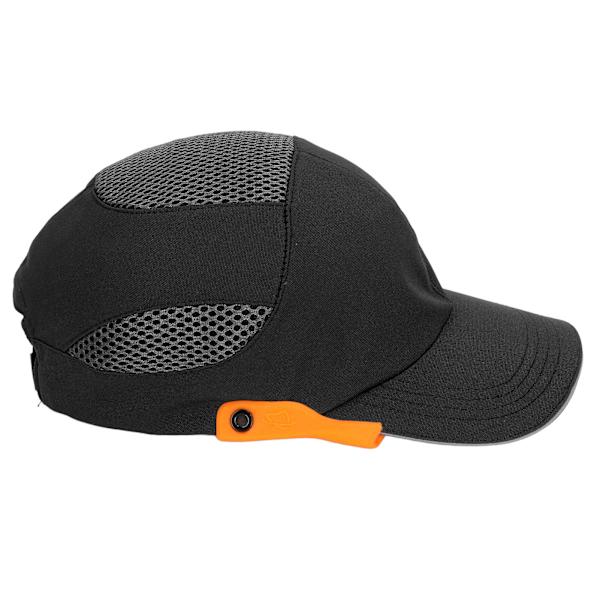 Stötskydd Baseball Hjälm med Topp Andningsbar Skyddande Justerbar för Sport Arbete Svart med Orange Kant