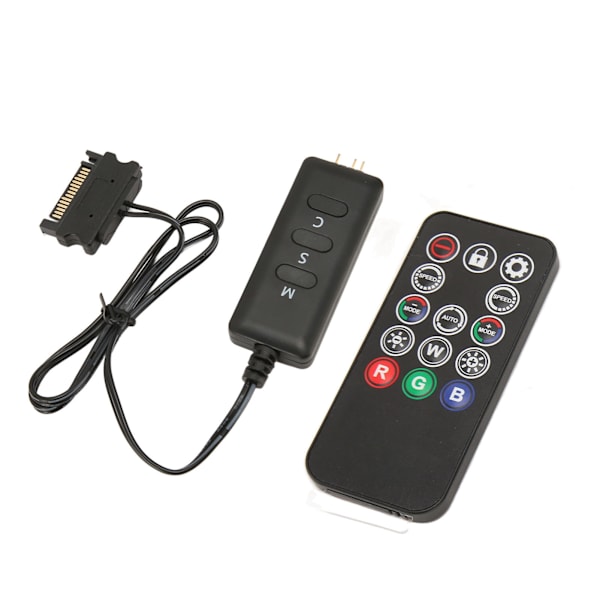Langaton ARGB-ohjain 5V 3PIN SATA Power Säädettävä ARGB PC-tuulettimet Ohjain kaukosäädin