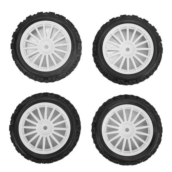 4 stk RC hjuldæk konkavokonvekse tekstur gummimateriale Dæmpning Ydeevne RC dæk til 1/10 flad sportsvogn 03