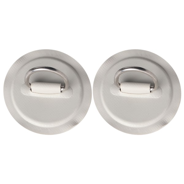 2 stk oppustelig bådkajak DRing Pad Patch PVC marine rustfrit stål fast spænde (grå)