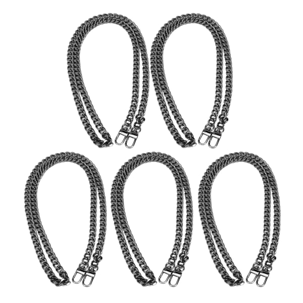 5 stk smykkekjede Elegant rustsikker 1m Lengde metallhåndverkskjede for DIY Halskjeder Armbånd Anklet Sølv Svart