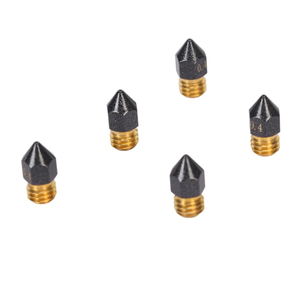 5 st PTFE-belagda munstycken 0,4 mm Anti-Stringing Härdat Utjämning 3D-skrivar Extruder Spetsar för Ender 3 Pro V2 CR 10 S4 S5