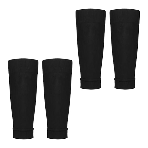 2 Paria Shin Guard -suojiahihoja Nylon, Koko 38‑47, Urheilutarvike Jalkapallolle, Musta