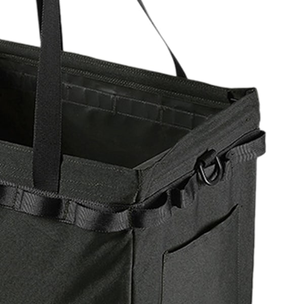 Camping Opbevaringspose Stor Kapacitet Multifunktionel Sammenklappelig Utility Tote Bag til Picnic Rejse Bil Sort