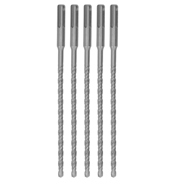 5PCS Impact Drill Bits with Carbide Tip Rotary Hammer Bit 2 Flute Spiral Bits for Brick Concrete 210mm 7mm / 0.28in