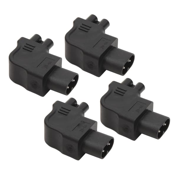 4 stk. IEC320 C8 til IEC320 C5-adapter retvinklet 2,5-10A 250V computerstrømomformer til bærbar pc