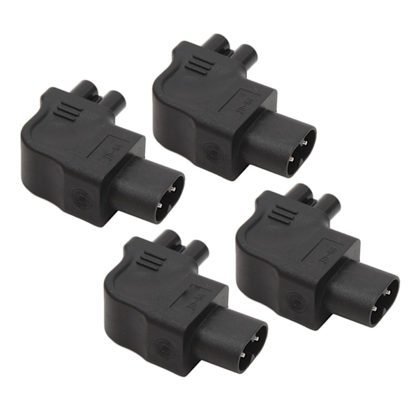 4 stk IEC320 C8 til IEC320 C5 adapter retvinklet 2,5‑10A 250V computerstrømomformer til bærbar pc