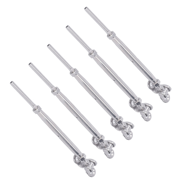5 st 1/8 tum rostfritt stål gängad swage lagskruv hög precision kabelräcke swage lagskruvsats för marin