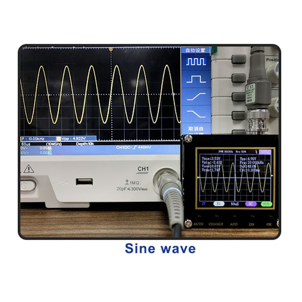 Digitalt oscilloskop Signal Waveform Transistorer 2,4 tommers display Håndholdt oscilloskop