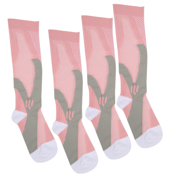 2 par/ set Utomhussport kompressionsstrumpor Benstöd Stretch löparstrumpor under knärosa