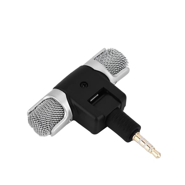 Mini stereomikrofoni 3,5 mm kullattu pistoke Android-puhelimille ja iPhoneille