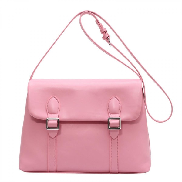 Retro Trend Messenger Bag Mode fyrkantig väska Axelväska med stor kapacitet  Rosa) 8d56 | Fyndiq