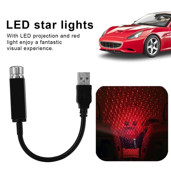 Mini USB Bil Stjärnprojektor Lampa