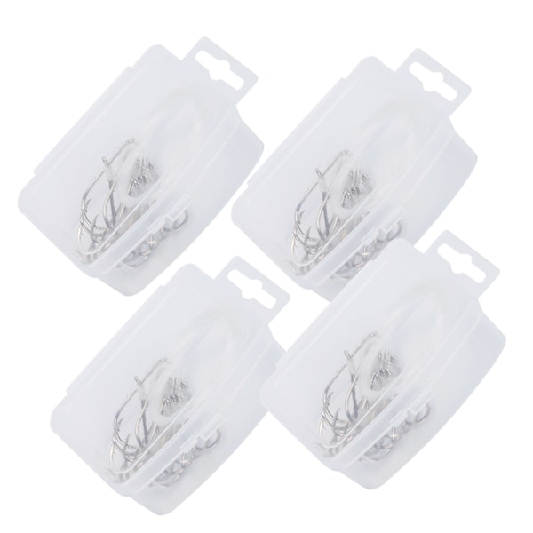 4 box hög kolstål fiskekrokar med lina stark skarp mask mjuk bete Jig fisk krok2#