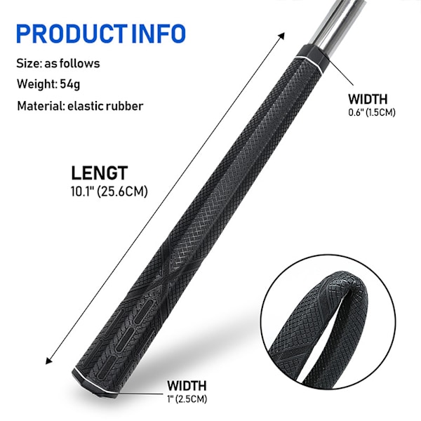 Hexagonal Golfgreb Gummi Puttergreb Swing Trainer Beskyttelsesovertræk