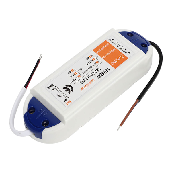 LED Strømforsyning 0.62A AC90‑240V til DC12V LED Strømtransformator Adapter LED Driver for Hjembelysning 4A 48W