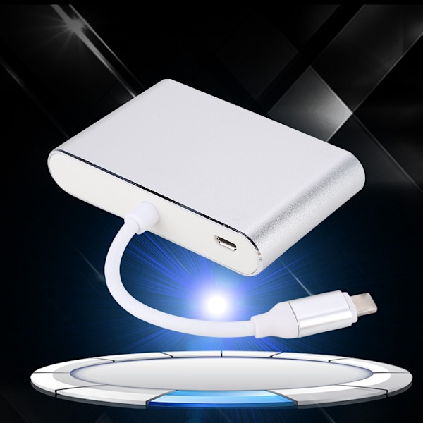 Lightning till HDMI+VGA+Audio HUB Adapter Converter för iPhone5/5S 6/6S 6plus 6splus 7/ipad4/ipad