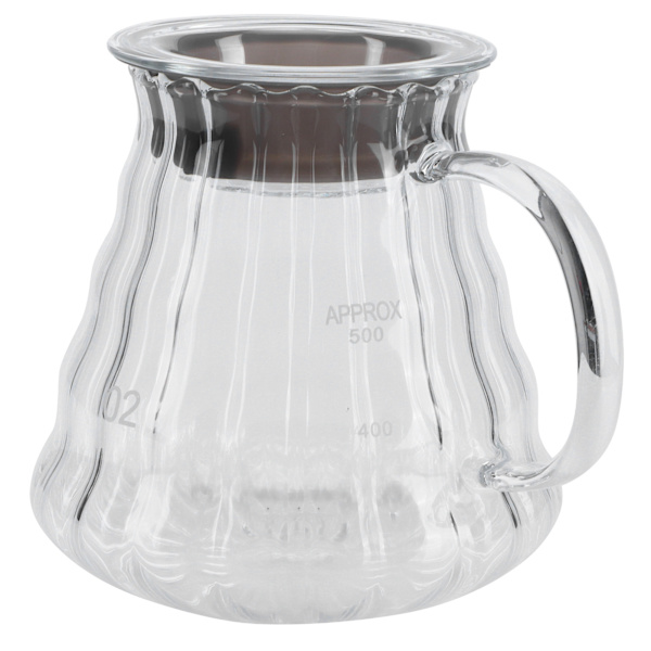 Kaffebehållare i hög borosilikatglas, vattenkokare, tekanna, tillbehör för hem och kontor, 500 ml