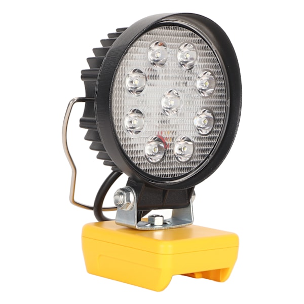 LED-arbetsljus 27W Runt Dual Level Justerbart aluminiumhus Snabb värmeavledning för 18V till 20V litiumbatterier