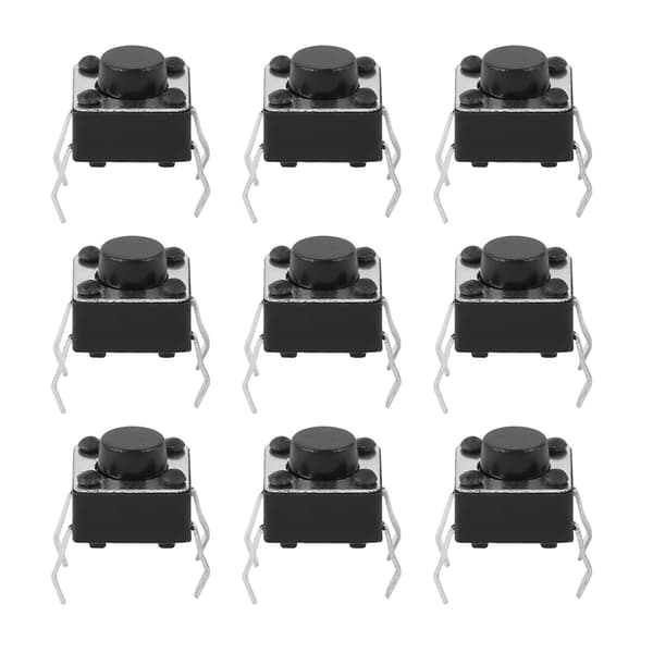 100 stk. Momentan taktil trykknappbryter Mini Micro taktbrytertilbehør 6 x 5 mm
