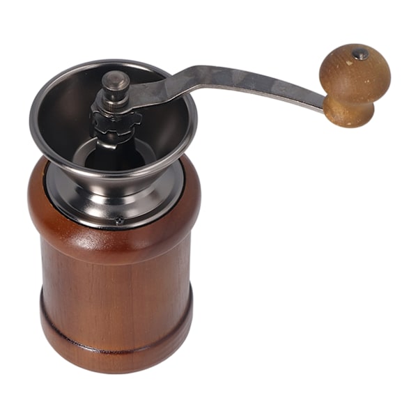 Kaffe Kvarn Manuell Ek Rostfritt Stål Retro Ergonomisk Vevarm Konisk Slipning Kärna Bärbar Kaffeböna Kvarn Mörk Färg