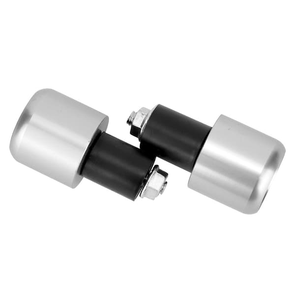 2 stk. Motorcykelstyr Endeprop 22 mm Diameter Sølv Modifikationstilbehør