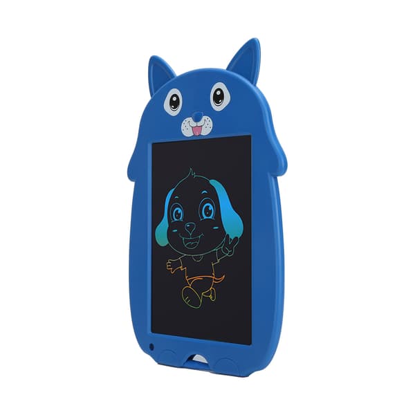 Børne LCD Tegnetablet 9 Tommer Digital Doodle Board Sletbar Farverig Malepude Hundeformet Blå