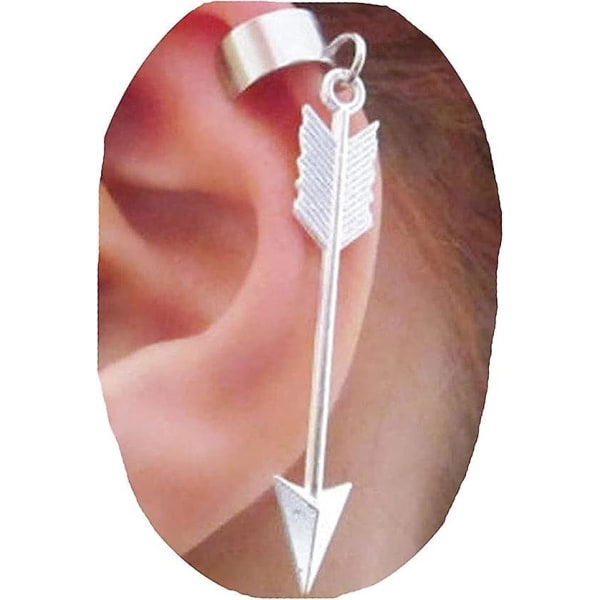 Silver Wrap Ear Cuffs for kvinner og jenter - Stilige Dingle brusk øredobber