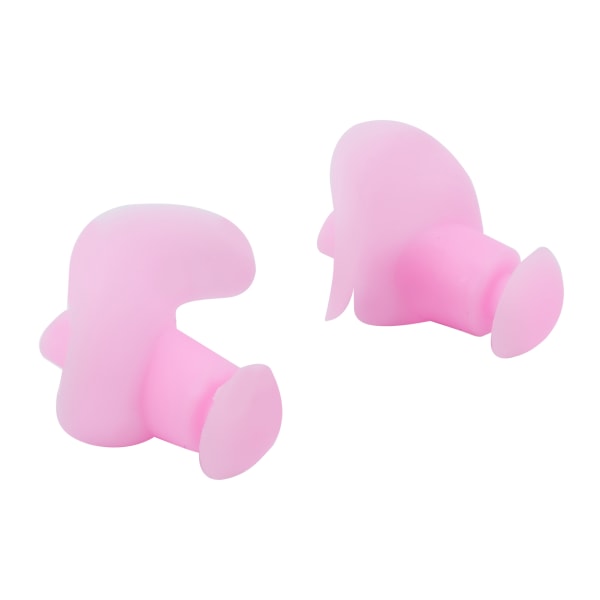 1 par Svømmeørepropper Blød Silica Gel Vandtæt Støvtæt Vandsport Svømmeørepropper (Pink in Bulk)