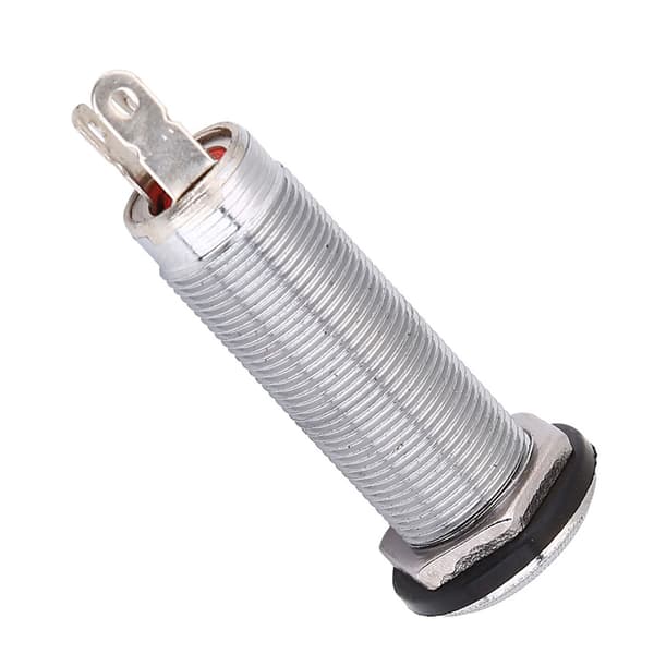 Gevind Cylinder Output Jack Stik Stikforbindelse 1/4 tomme til Elektrisk Guitar Bas Sølv
