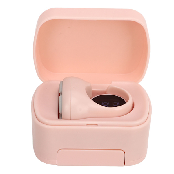 Fjernbetjening Scrolling Ring Bluetooth APP Side Vender Kamera Fjernbetjening Udløser Selfie Knap med Opladningsetui til Mobiltelefon Pink