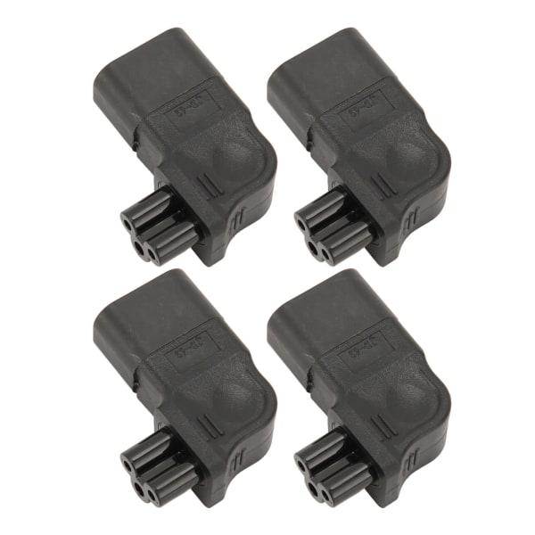 4 stk IEC320 C14 til IEC320 C5 strømadapter 90 grader ret vinkel IEC320 C14 han til C5 hun strømadapter 250V