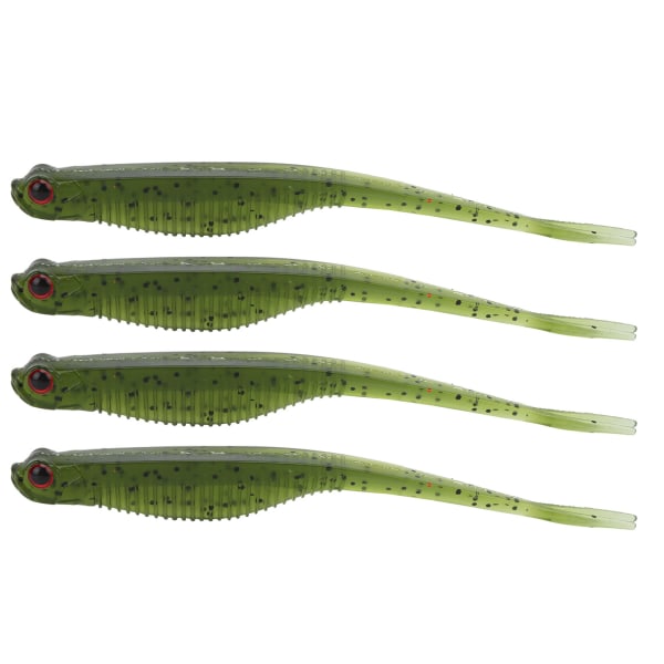 Luya Flerfarget gaffelhale myk lokke 130 mm/7g fiskeagn kunstig agn fiskeutstyr Grønn