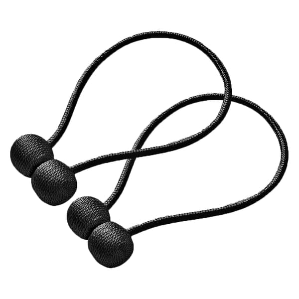 Magnetisk Gardinholder til Gardiner 112 Svart 2-Pack