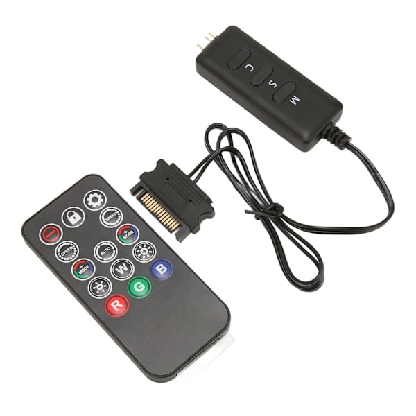 Langaton ARGB-ohjain 5V 3PIN SATA Power Säädettävä ARGB PC-tuulettimet Ohjain kaukosäädin