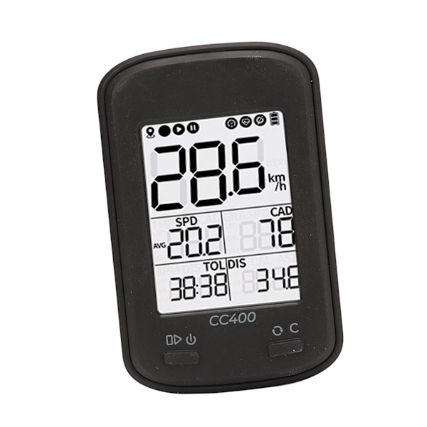 CC400 GPS Pyörätietokone Langaton Vedenpitävä Polkupyörän Nopeusmittari Matkamittari Pyöräilytietokone Automaattisella Taustavalonäytöllä