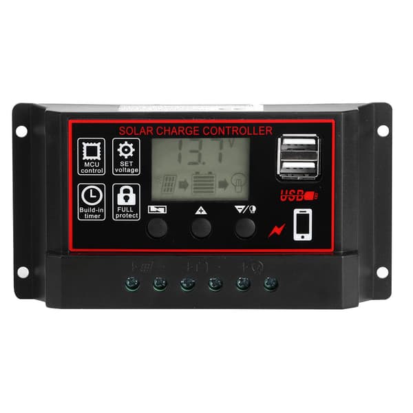 12V 24V 50A Solcelle Oplader Fotovoltaisk Controller USB 5V Output med Digitalt Display