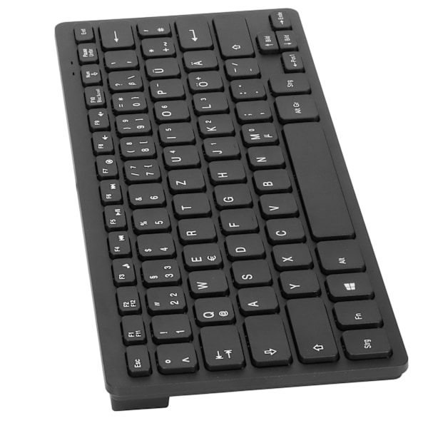 Ergonomisk Ultratynn Mini Tastatur for Datamaskiner, Slitesterk Ledningsbasert 78-Tasters Mekanisk Tastatur for PC-Bærbare (Tysk)