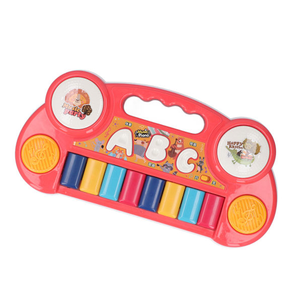 Baby Keyboard Piano Rød Tidlig Pedagogisk Musikalsk Tromme Piano Leker for Småbarn 1-3 År Gamle Jenter