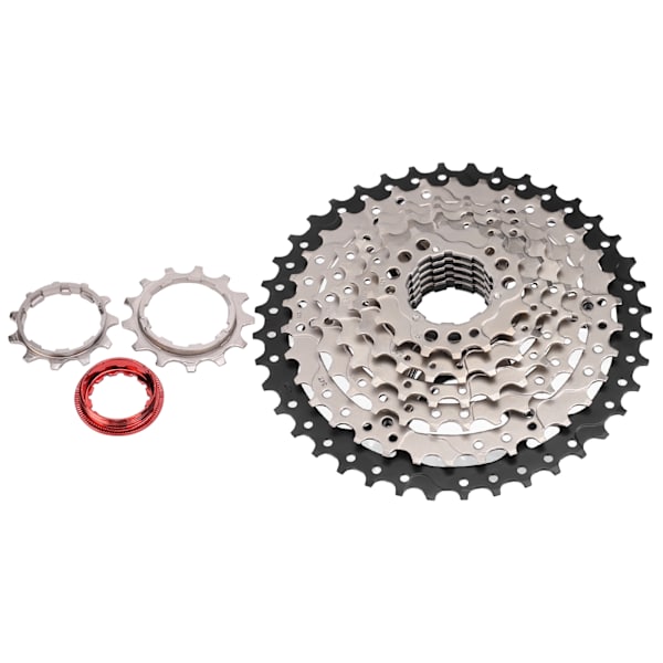 Cykel Freewheel Cassette Tandhjul 8 Speed ​​11‑40T Cykeludskiftningstilbehør Sølv Sort