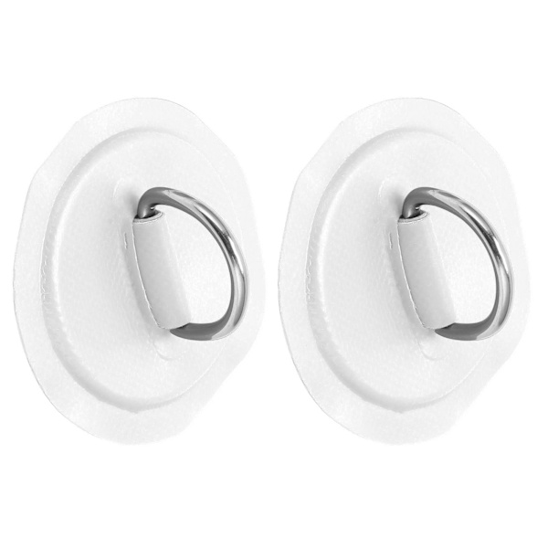 D Ring Pad Patch PVC Kumivene Lautta Dinghy Kanootti Surffilauta Kajakki Tie Down FittingWhite