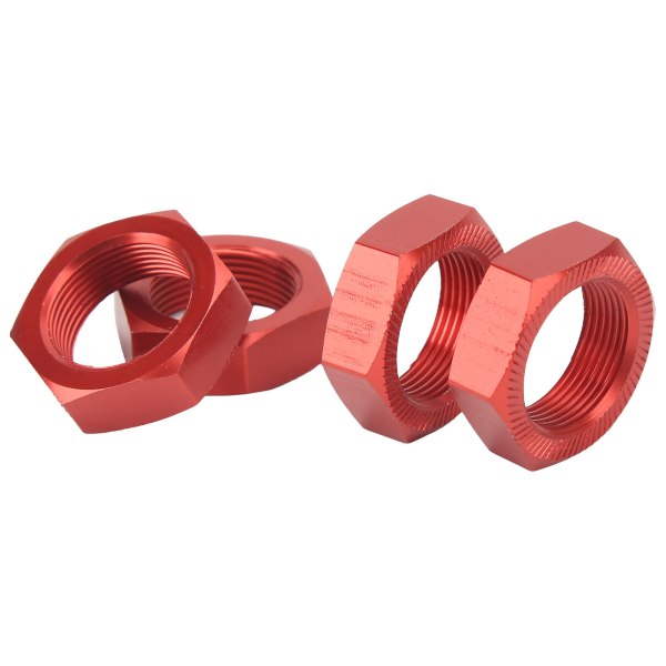 4 stk 24 mm Hex-navmøtrik Aluminiumslegering Højstyrke 24mm Hex-navmøtrik til ARRMA 1/5 Outcast Kraton 8s Red