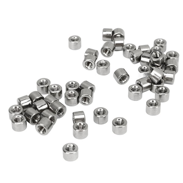 50 stk koblingsmutter rund hunngevind rustfritt stål M4 koblingsmuttersett for vedlikehold