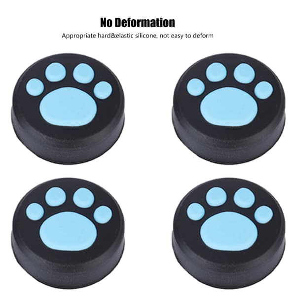 4 stk silikonjoystick for PS3/PS4 tommelgrep Rocker Cap Cover for Switch Pro (blå)