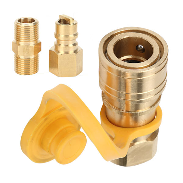 3/8 tommer propangas Quick Connect fittings Messing propangas adaptere med afspærringsventil