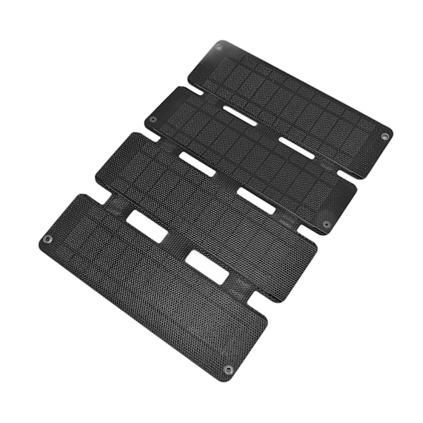 13W 5V ETFE Taitettava Aurinkopaneelilaturi Kaksois-USB-Lähtö Puhelimen Virtapankki Aurinkovirtalähde Pakkaus 4 Taitettava Musta